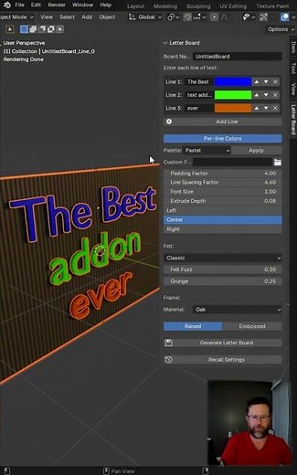 Effortless 3D lettering for artists, creators Blender ³ᵈ