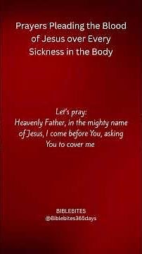 Prayers Pleading the Blood of Jesus over Every Sickness in the Body#BloodOfJesus #HealingPrayer