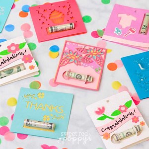 3.6K views · 51 reactions | Looking for a cute way to give money? These money cards are a clever way to gift cash, and they leave plenty of room inside for a handwritten note. And if we're being honest, who doesn't love receiving cold hard cash with a thoughtful note? This gift card is sure to be well received! Get the FREE SVG cut fiiles and full tutorial on my blog: https://sweetredpoppy.com/money-gift-card-holders | Sweet Red Poppy | Facebook