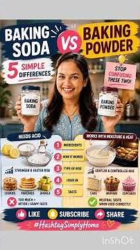 Baking Soda vs Baking Powder | 5 Simple Differences Explained | Don't Make This Baking Mistake!