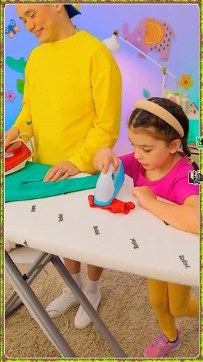 🌟 Creative Toy Hack! 👗 Dad Makes a Safe Iron for Kids' Doll Outfits!