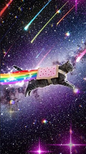 Real Life NYAN CAT Found in Space! 🌈🐱#shorts #nyancat #catmemes #space #rainbow #funny #viral #cat