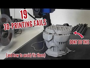 19 BAD 3D-print Fails: Timelapse Compilation & Troubleshooting Guide (in description)
