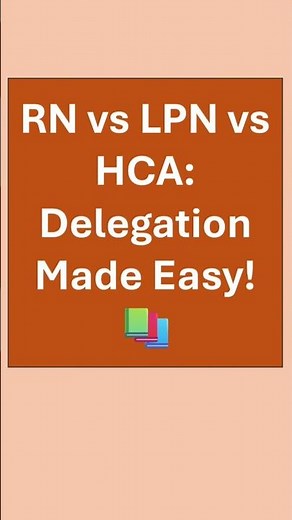 DELEGATION IN NURSING: RN vs LPN vs HCA – Easy Explanation #nursingexam