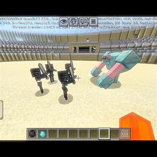 5 Wither Skeletons vs Giant Diamond Golem in Minecraft Arena!🔥