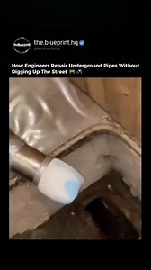 Engineering | AI | Tech on Instagram: "It looks destructive. It’s actually surgical. 📉 You are watching a technology called CIPP (Cured-In-Place Pipe), a method that repairs underground pipelines without tearing the city apart. So how do you build a new pipe inside an old one? The “No-Dig” Engineering: The Insertion: Instead of removing the damaged pipe, engineers insert a flexible liner soaked in industrial resin directly into the existing line. The Inflation: Air pressure inflates the liner l