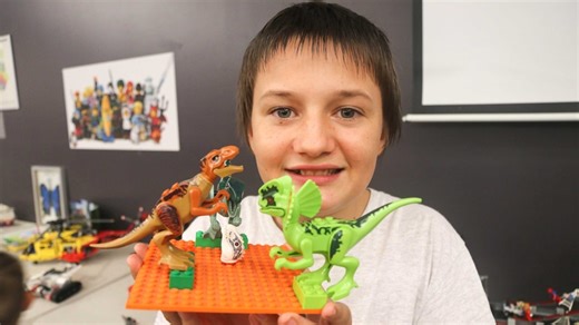 With Lego group, Seth Lester, 13, is leaving his room to have fun with other kids