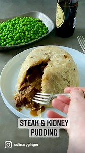British Steak & Kidney Pudding. Full recipe > https://culinaryginger.com/british-steak-and-kidney-pudding/ #steakandkidney #britishrecipes | Culinary Ginger - Authentic Recipes, Honest Ingredients