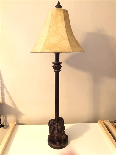 Vintage Composite Monkey Table Lamp, 20th Century Decor, 32" - Etsy
