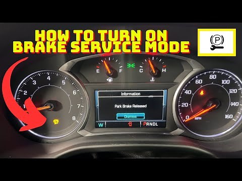 Chevy/GMC Brake Service Mode For Electronic Park Brakes 2019-2022 (With out Scanner)