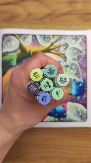 Have you ever tried coloring leaves like lace? I have. I really wanted to try it, and this is the result — plus it’s another new coloring effect I experimented with.✨🤍 At the beginning, I show you the color palette I used specifically for the leaves. If you’re interested in the other colors I used, let me know in the comments.🤗 This coloring page is from the book The Bloomfolk: Foxglove Forest by @OdaAgdaColoring Enjoy the coloring video! 🌿✨ #coloring #colorpalette #colorwithme #arttips #fyp