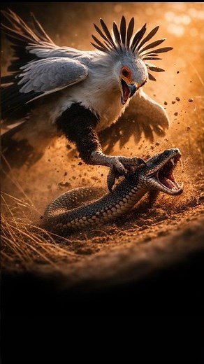 Secretary Bird vs Snake | Deadly Kicks End the Snake in Seconds