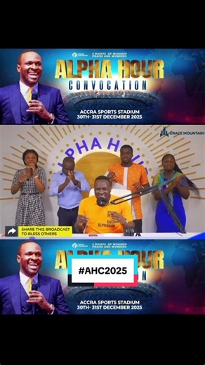 Psalm 102:18 KJV This shall be written for the generation to come: and the people which shall be created shall praise the LORD. Join us at the ACCRA SPORTS STADIUM for a time of praise and worship as we gather to honor the Lord🪇🪇🪇🪇🪇🪇🪇🪇🪇🪇🪇🪇🪇🪇🪇🪇🪇🪇🪇🪇🪇🪇🪇🪇🪇 #AHC2025 #AlphaHourConvocation #AccraSportsStadium #PraiseWorshipWonders #30thAnd31stDecember