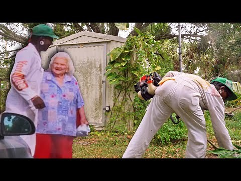 Elder Gets A UNEXPECTED Visit From Her GARDEN Angel! OVERGROWN Garden Transformation!