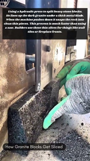 How Granite Blocks Get Sliced