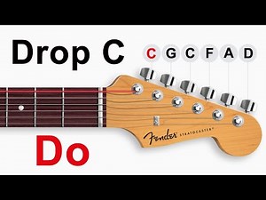 AFINACIÓN DE GUITARRA drop C 🎸 C G C F A D