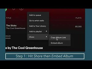HOW TO GET EMBED CODES FROM SPOTIFY RELEASES