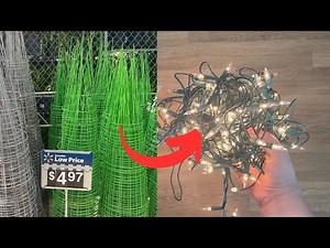 Stick Christmas light to a tomato cage for this BREATHTAKING idea!
