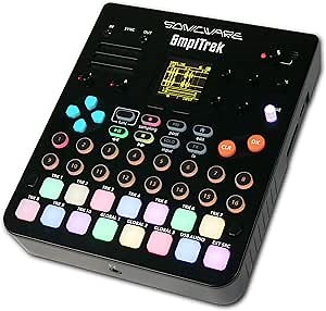 Sonicware SmplTrek [Portable Production Sampler] Compact, lightweight and battery powered Drum Machine & Sampler with Built-in Mic & Speaker