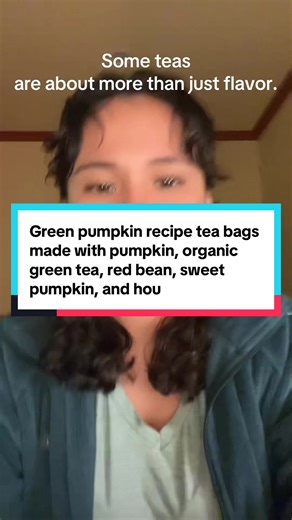 Green pumpkin recipe tea bags made with pumpkin, organic green tea, red bean, sweet pumpkin, and houttuynia. A warm, plant-based tea option for a simple and comforting daily routine. #toolsandhardware #herbaltea #wellnesstea #dailyritual #plantbased