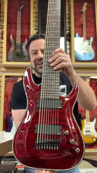 SCHECTER C-9 HELLRAISER 9 STRING IN BLACK CHERRY MODEL 1781-SHC LAMUSIC.COM #schecter #dchecterguitars #9string #9plusstringguitarclub #schecterhellraiser #schecterguitarsofficial @canplaymusic #canplaymusic #emgpickup #emg #coolguitars #guitars #youtube #lamusiccanada | L.A. Music