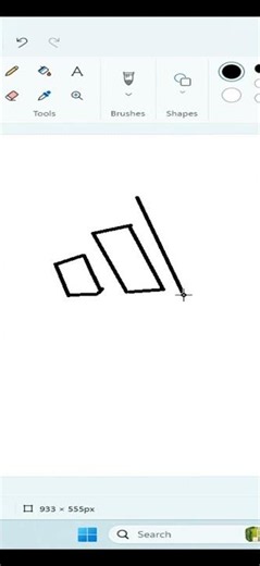 How to draw Adidas in ms paint | paint in computer| art