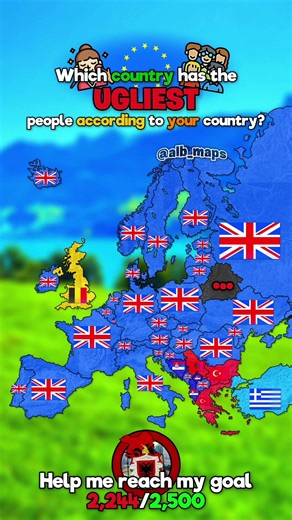 I’m tryna stay consistent but these flops are not letting me💔😪 | Which country has the ugliest people according to your country 👨🇪🇺 | Educational Purposes⚠️ | #mapping #fypage #alb_maps #unitedkingdom #belarus