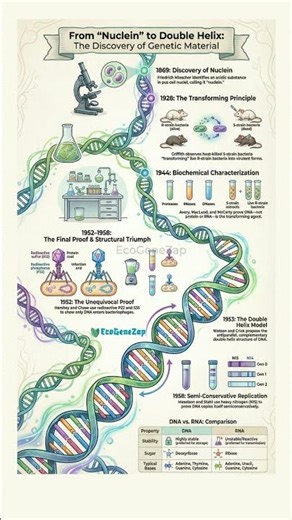 The Discovery Of Genetic Material #genetics #biology #scienceshorts