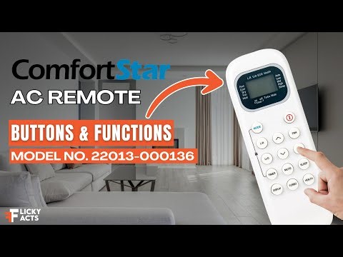 ComfortStar AC Remote Buttons & Functions (Model : 22013-000136) | RCL Heat Pump Remote Instructions