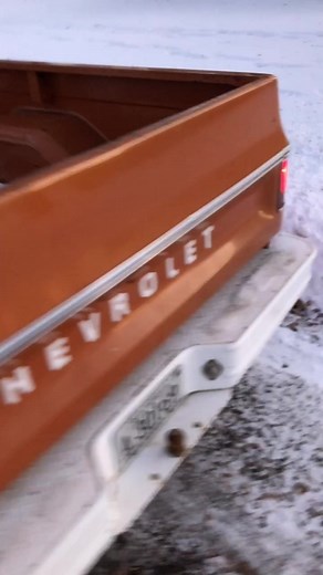 ND winters suck but this old rig does pretty good!! #dailydrivenchallenge #chevy#c10 #detroitsteel #lowered #northdakota