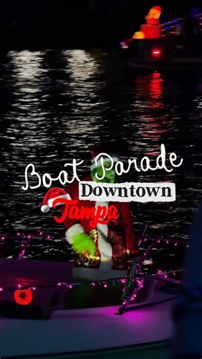 Night life in Tampa city! Tampa boat parade 🎆🛥️🎉