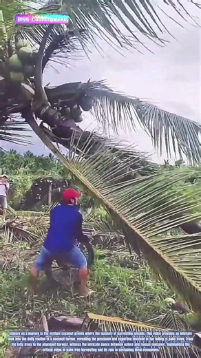 Mastering the Harvest: The Skill of Felling Coconut Trees