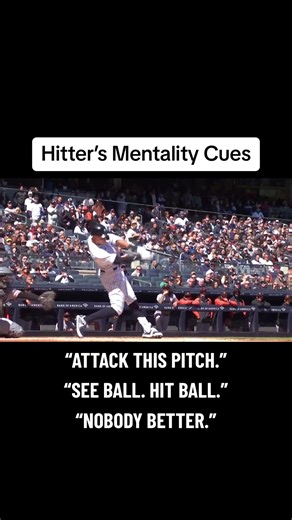 Four cue phrases to develop a hitter’s mentality (tag a friend who needs some hitting help): 1. You either attack the pitch or you let the pitch attack you. Don’t sit back and wait for the perfect pitch. Be aggressive and give yourself an advantage. 2. Make it simple and take advice from Pete Rose - you see the ball and you hit the ball. Quit overthink everything. Your mind and body will do the work necessary to allow you to be successful. 3. Give yourself the confidence to know there’s ‘nobody 