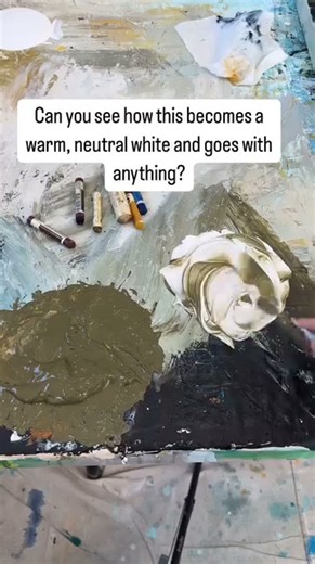 The Secret Behind Warm Neutral White 🎨 #AbstractArt #DawnBajaArt #Shorts