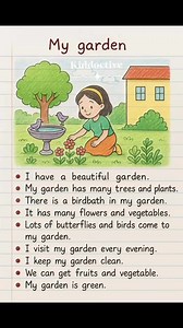 1.6M views · 22K reactions | A short passage about My Garden #fyp #English #Paragraph | Kiddoctive - Homeschooling | Facebook