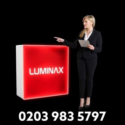 Lockable LED lightbox exhibition counter with shelf and doors.mp4