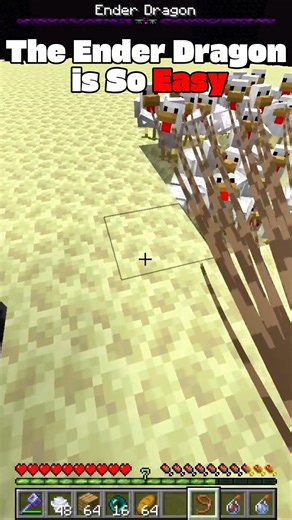 Ender Dragon is So Easy 🙄 | Minecraft #minecraft #shorts