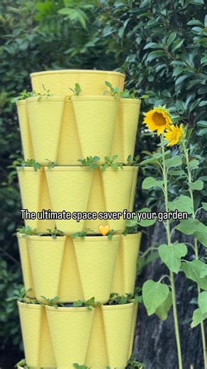The ultimate space saver for your garden 🌻 Stack, plant, water, and grow in less than 2 square feet! Use code GARDEN25 for $10 off orders $75 ! | GreenStalk Garden