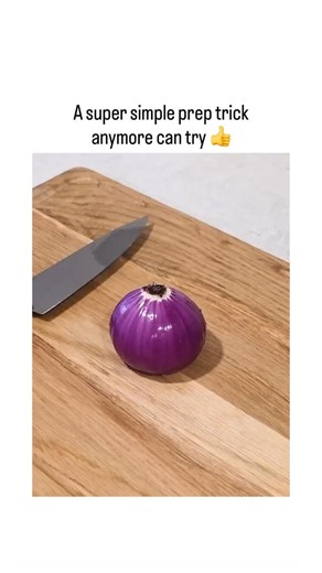 👁️ on Instagram: "- The post shares a 12-second video tutorial on slicing a purple onion by halving it shallowly, scoring vertically while keeping the root intact, then cross-slicing for neat, connected rings that stay intact during prep. - Posted February 2, 2026, as a reply to a vague “give me any video” request, it quickly gained 54K views, 624 likes, and 560 replies, mostly Indonesian users noting the “mind-blown” simplicity of the hack. - This method reduces cutting tears by minimizing cel