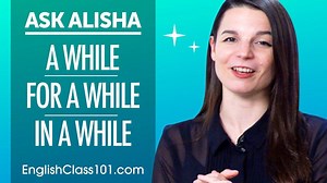 134K views · 10K reactions | Do you know the difference between A while, For a while and In a while in #English? ❓路 P.S. Want more videos like this? Sign up now for FREE: https://www.englishclass101.com/?src=facebook_while_fb_video_011221 | Learn English - EnglishClass101.com | Facebook