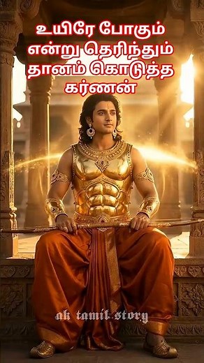 உயிரே போகும் என்று தெரிந்தும் தானம் கொடுத்த கர்ணன் 🩸 | Karna Story Tamil #shorts