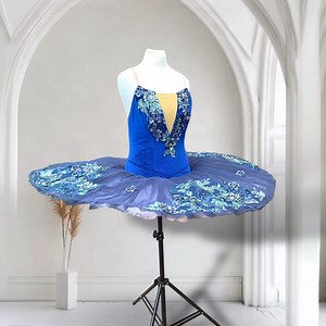 Handmade Blue Velvet Ballet Tutu – Silver Star Skirt, Floral Appliqués - Etsy UK