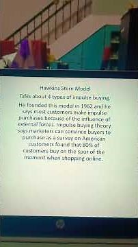 Hawkins Stern Model # Contemporary Models of Consumer Behaviour ‪@management7757‬ like subscribe