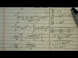 *Line Integral: Int [xy(z^2)] ds along C: x = t; y = 3t^2 z = 6t^3 for t: (0, 1))
