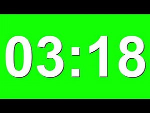 4 Minute Countdown Timer Animation on Green Screen - No Copyright, Stock Video Animations