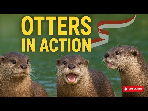 River Otters in Singapore | 15 of Otter Family | Urban Wildlife Documentary