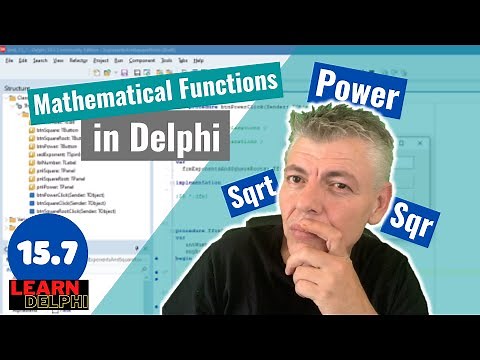 Learn Delphi Programming | Unit 15.7 | Mathematical Functions | Sqr, Sqrt, Power