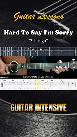 12K views · 57 reactions | Hard To Say I'm Sorry - Chicago - Easy guitar lessons | Guitar Intensive | Facebook