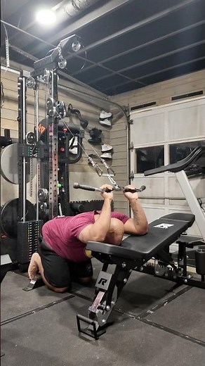 Cable Overhead Extensions Setup That Actually Works #homeworkout #triceps