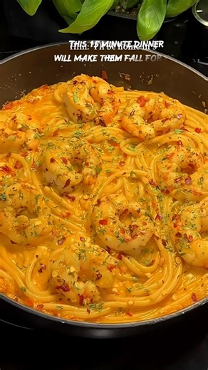 🦐 10 min Delicious Creamy shrimp pasta 🥘🍝